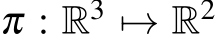  π : R3 �→ R2