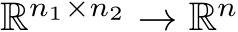  Rn1×n2 → Rn