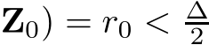 Z0) = r0 < ∆2