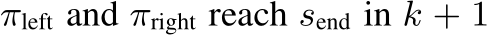  πleft and πright reach send in k + 1