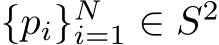 {pi}Ni=1 ∈ S2