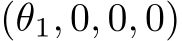  (θ1, 0, 0, 0)