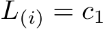  L(i) = c1