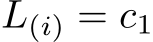  L(i) = c1