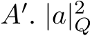  A′. |a|2Q