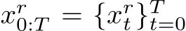  xr0:T = {xrt}Tt=0