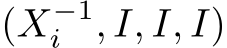 (X−1i , I, I, I)