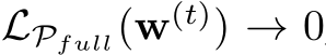  LPfull(w(t)) → 0