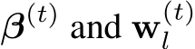  β(t) and w(t)l 