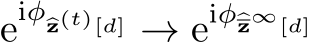  eiφ�z(t)[d] → eiφ�z∞[d]