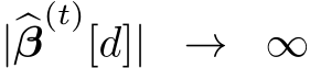  |�β(t)[d]| → ∞