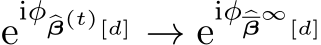  eiφ�β(t)[d] → eiφ�β∞[d]