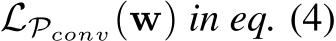  LPconv(w) in eq. (4)