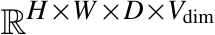 RH×W×D×Vdim 