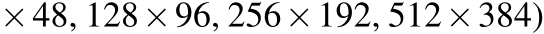 ×48, 128×96, 256×192, 512×384)