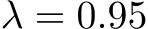  λ = 0.95