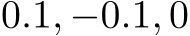  0.1, −0.1, 0