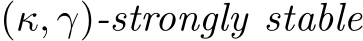  (κ, γ)-strongly stable