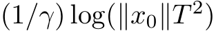 (1/γ) log(∥x0∥T 2)