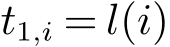  t1,i = l(i)