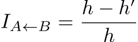  IA←B = h − h′h