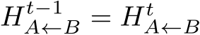  Ht−1A←B = HtA←B