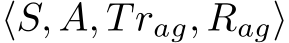 ⟨S, A, Trag, Rag⟩