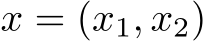  x = (x1, x2)