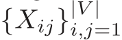  {Xij}|V |i,j=1