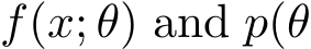 f(x; θ) and p(θ