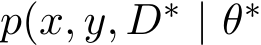 p(x, y, D∗ | θ∗