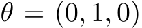  θ = (0, 1, 0)