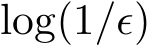 log(1/ϵ)