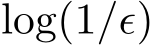  log(1/ϵ)