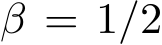  β = 1/2