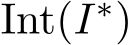  Int(I∗)