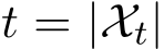  t = |Xt|