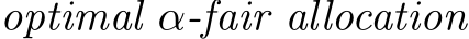 optimal α-fair allocation