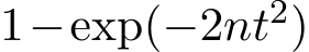 1−exp(−2nt2)