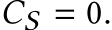  CS = 0.