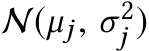 N(µj, σ2j )