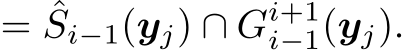 = ˆSi−1(yj) ∩ Gi+1i−1(yj).