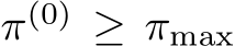  π(0) ≥ πmax