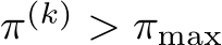  π(k) > πmax