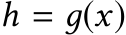  h = д(x)