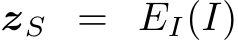  zS = EI(I)