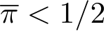  π < 1/2