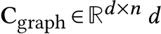  Cgraph ∈Rd×n d