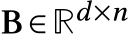  B∈Rd×n 