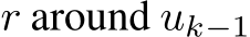  r around uk−1